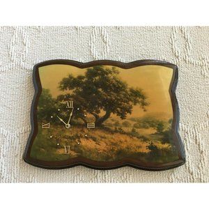 Wooden Clock With “Big Tree” By Dalhart Windberg T